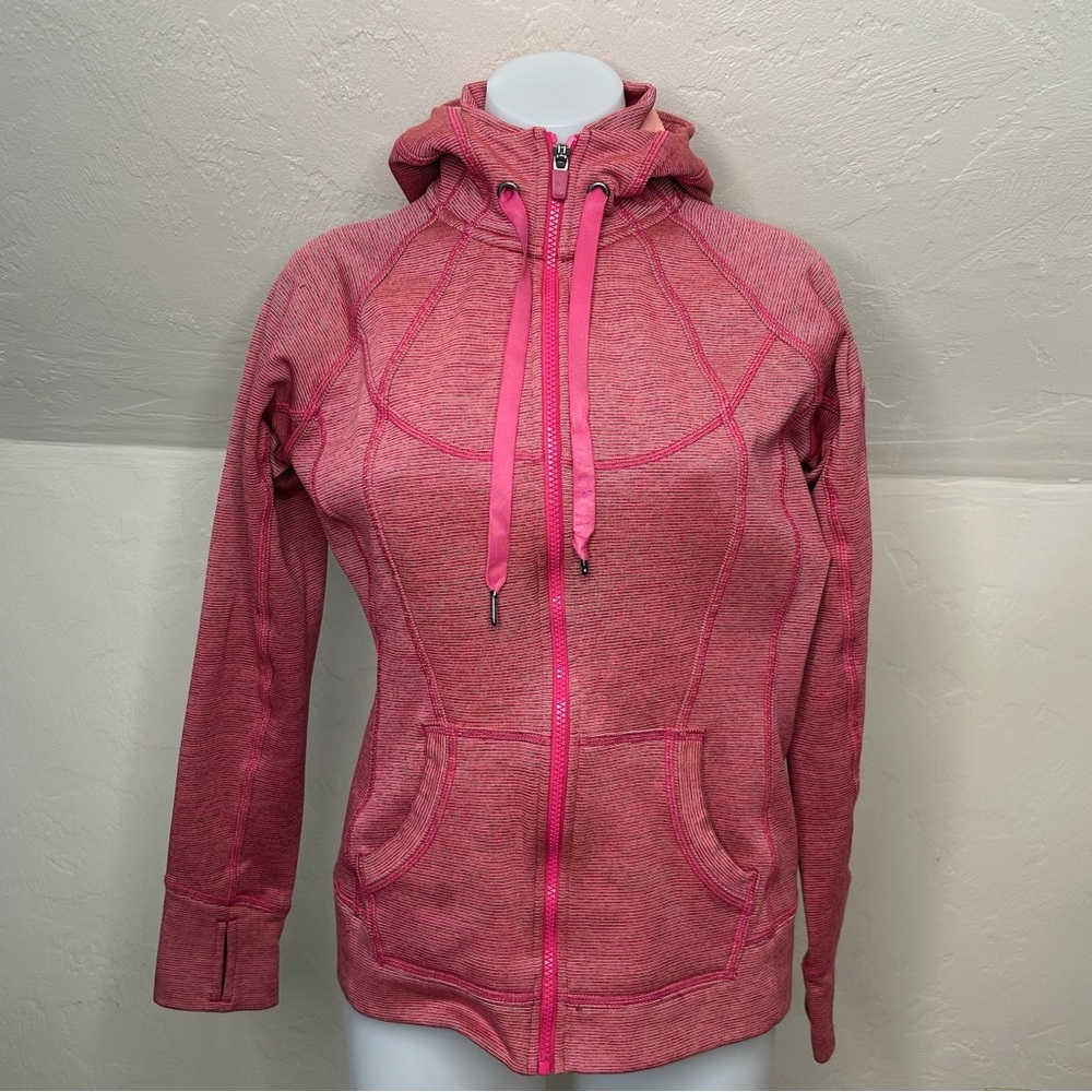 Athleta Women's Pink Fleece-lined Full-zip Hoodie